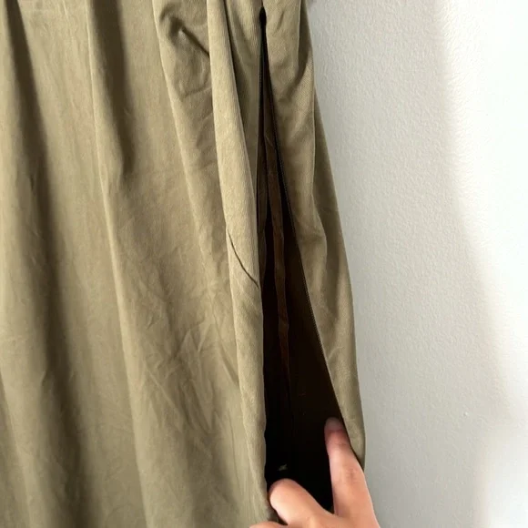 Talbots 16 Military Green Lace Up Shirt Dress Size 16 - Picture 5 of 7